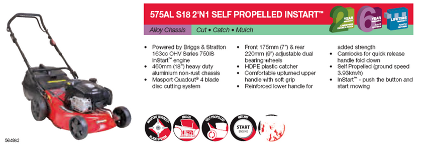 Masport 575 Key start Masport 575 Key start